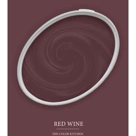 Wandfarbe Rot matt  The Color Kitchen Red Wine  Exklusive Innendispersion Hohe Farbintensität  2.5 Liter