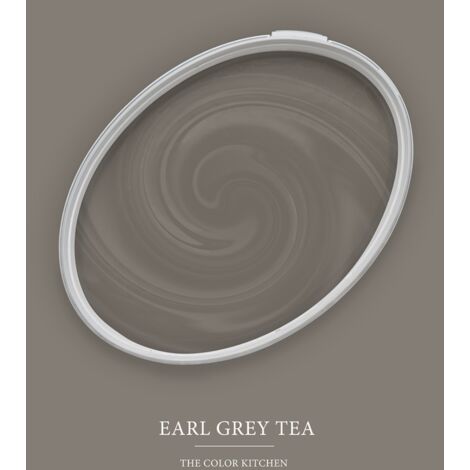 Wandfarbe Taupe matt  The Color Kitchen Earl Grey Tea  Exklusive Innendispersion Hohe Deckkraft  2.5 Liter