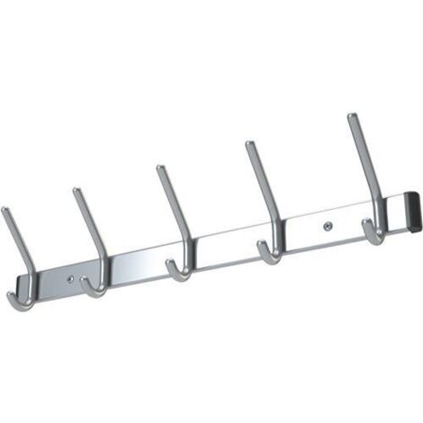 Wandgarderobe Alu.F1 naturf.9 Hut-/9 Mantelh.L.1300mm Hakenabstand 150mm - WG55602.1300