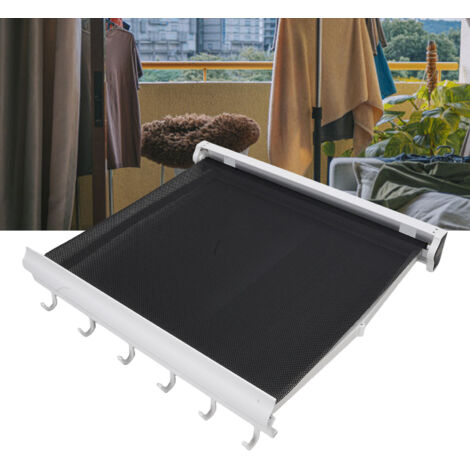 [Wandgarderobe] + [Generisch] + [Serie A] + [Unsichtbar einziehbares Aluminium, kein Bohren erforderlich, mit 6 Unterwäschehaken, Weiß]