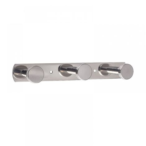 Wandgarderobe, Handtuchhaken mit 3 Haken, 304 Edelstahl-Schraube, Wandhaken, Handtuchhalter für Badezimmer und Küche, gebürstetes Chrom