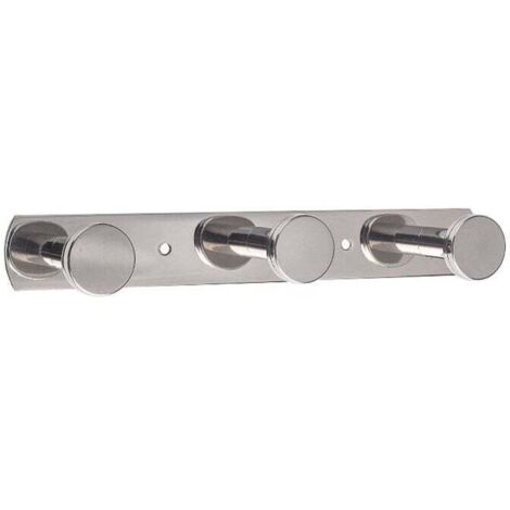 Wandgarderobe, Handtuchhaken mit 3 Haken, Wandhaken mit Schrauben aus Edelstahl 304, Handtuchhalter für Bad und Küche, gebürstetes Chrom