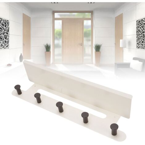 Wandgarderobe mit Ablagefach, Kleiderorganizer, Garderobe für Eingangsbereich, Schlafzimmer, Badezimmer, weiß