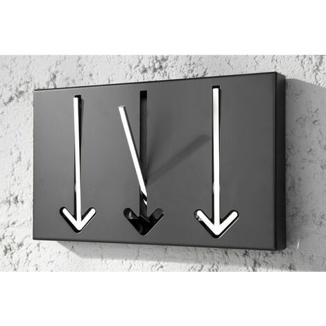 Wandgarderobe Schwarz Weiß Wandhaken Flur