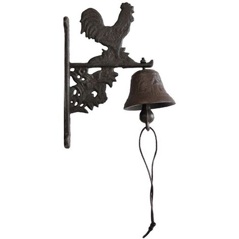 LA GRANDE PRAIRIE Wandglocke aus Gusseisen Hahn