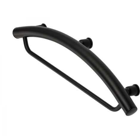 Wandgriff für Badmöbel mit Handtuchhalter VITAL-30 matt Schwarz