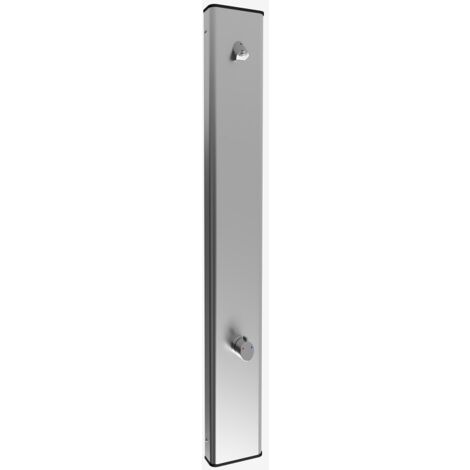Wandhängendes Duschpaneel aus Edelstahl der Serie 908 mit zeitgesteuerter Thermostatbatterie und Druckknopfsteuerung - Idral