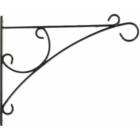 Wandhaken Curve, 35 cm, schwarz wetterbeständig