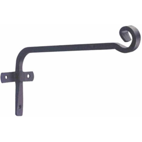 Wandhaken gerade, 30 cm, schwarz wetterbeständig