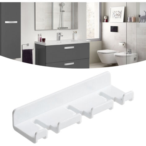 [Wandhaken] [Wandmontagewerkzeug] Montagehalterung für Ladegeräte ohne Bohren, selbstklebender Wandhaken für Bad und Küche aus ABS-Kunststoff, weiß, 23 g.