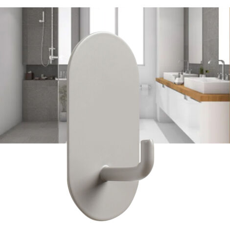 【Wandhaken】Selbstklebender Wandhaken, kein Bohren erforderlich, wasserdicht, einteilig, aus grauem Eisen, für Küche/Badezimmer