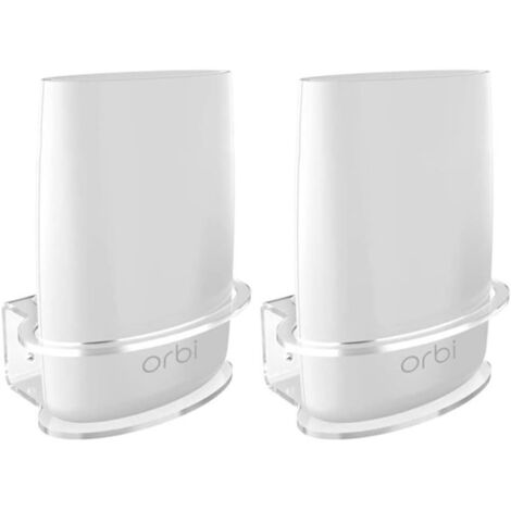 Wandhalterung 0127 für Netgear Orbi WLAN-Router, Home Wifi 6, kompatibel mit Orbi AC3000/AC2200, 2er-Pack, transparent