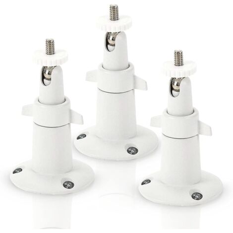 Wandhalterung aus Metall für Arlo Smart-Sicherheitskamera – verstellbare Innen-/Außenhalterung für Arlo-Kameras und andere kompatible Modelle (3er-Pack, weiß)