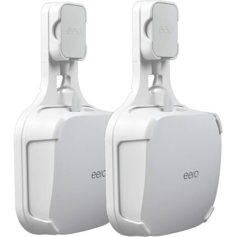 Wandhalterung für das Eero Pro 6 WLAN-Heimsystem, einfacher und robuster Wandständer für das Eero Pro 6 Tri-Band Mesh Wi-Fi 6 System, keine störenden Kabel (Weiß, 2 Stück)