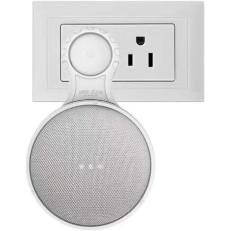 Wandhalterung für Google Home Mini, ABS-Kunststoff, schraubenlos, platzsparend für Küche, Bad und Schlafzimmer (Google Home Mini, Weiß) EM02