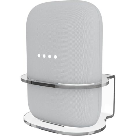 Wandhalterung für Google Nest Audio, einfache und robuste Wandhalterung mit Kabelmanagement, kein Kabelsalat (transparent)