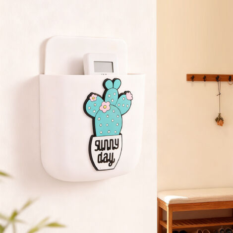 [Wandhalterung für Zubehör] + [Handhalterung] + [Kaktushalterung] + [Klebeorganizer für Handy und Stifte]