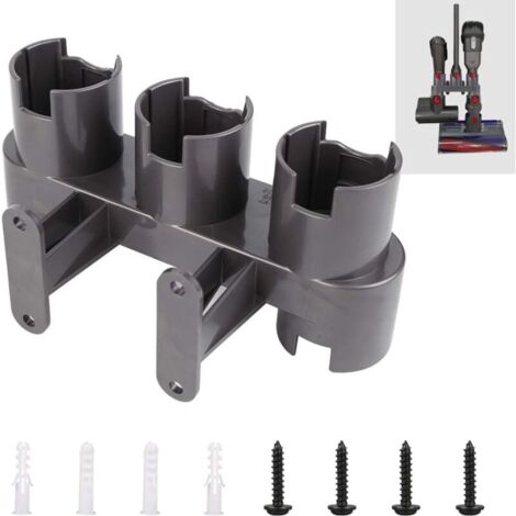 Wandhalterung Zubehörhalter Adapter Konverter Set für Dyson V11 V10 V8 V7 Staubsauger Ersatz (Grau, mit Teilepaket) - Dyson Staubsauger FLITI