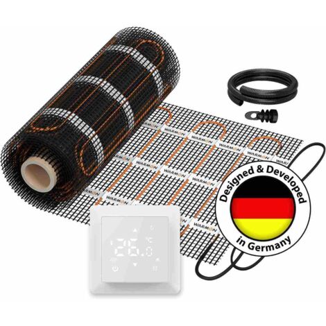 WARMON Fußbodenheizung 150W/m² - 5m² Heizmatte Mit Thermostat Für Fliesen