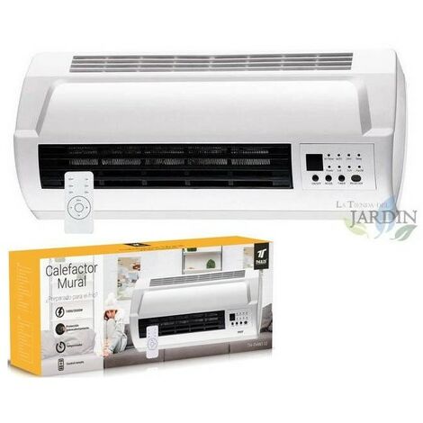 Wandheizung 1000-2000W mit Timer, Wandmontageset inklusive, Maße 46x12x18 cm
