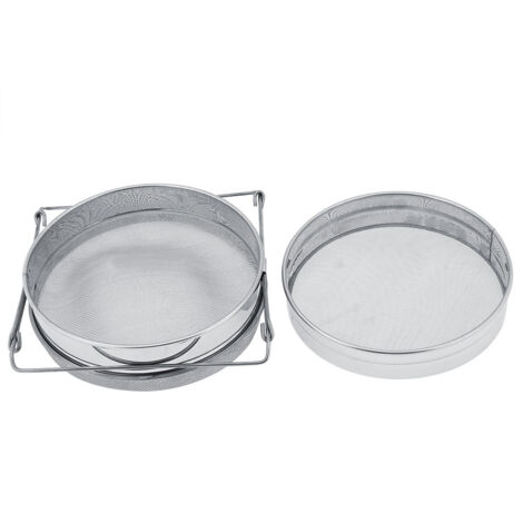 Wandisy Cadeau de Juillet Tamis à Miel en Acier Inoxydable, Double équipement de tamisage de Filtre de Filtre de Tamis de Miel d'apiculture