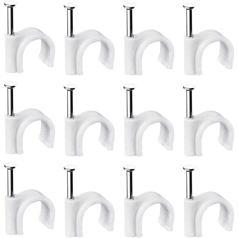 Image of ZVD - Wandkabelclips aus Stahl – 400 Stück (6 mm) – Kabelmanagement