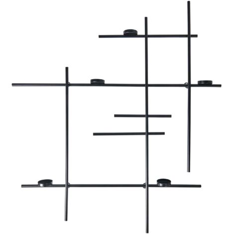 Wandkerzenhalter PORTO 74 cm Schwarz