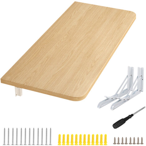 Wandklapptisch klappbarer Computertisch aus Massivholz Wandklapptisch Nussbaum