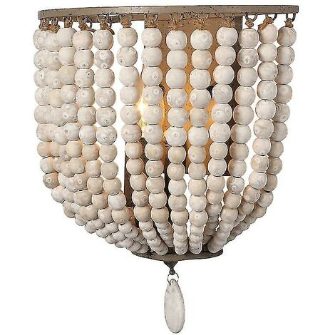 Wandkristalllampe Schlafzimmer Schmiedeeisenlampen Laternenlampe (grau
