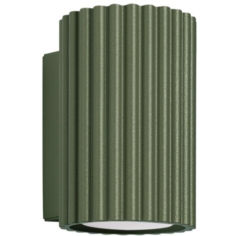 Wandlampe Aluminium 10 cm hoch Olivgrün GU10 Modern