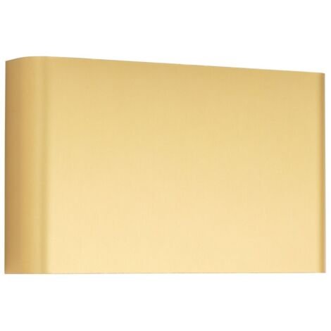 Wandlampe Aluminium G9 B: 25 cm Up Down in Gold 2-flammig eckig Modern