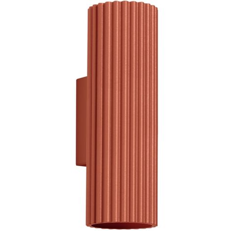 Wandlampe Aluminium GU10 H: 20 cm Ockerrot 2-flammig länglich Modern