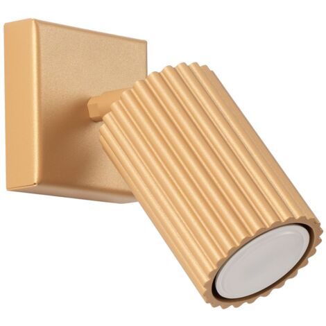 Wandlampe Aluminium verstellbar in Gold GU10 Modern Wandspot