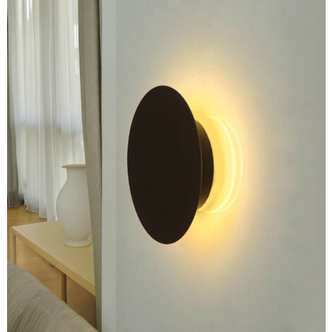 Wandlampe LED Metall rund Ø 15 cm Braun matt warmweiß 3000 K 60 lm Modern