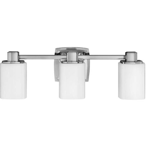 Wandlampe Leuchte Badezimmerleuchte chrom Flurleuchte Opalglas LED 3 flammig