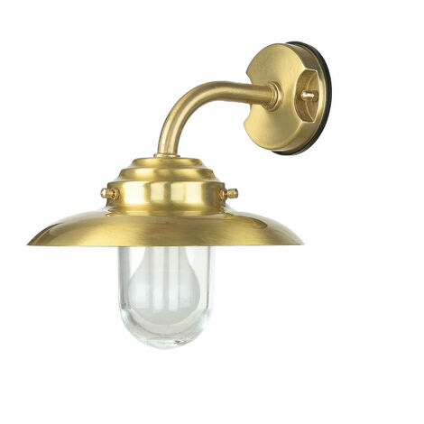 Wandlampe Messing IP64 außen Maritim E27 Laterne Garten Hof