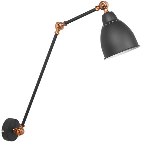 Wandlampe MISSISSIPPI verstellbar Metall Graphitgrau