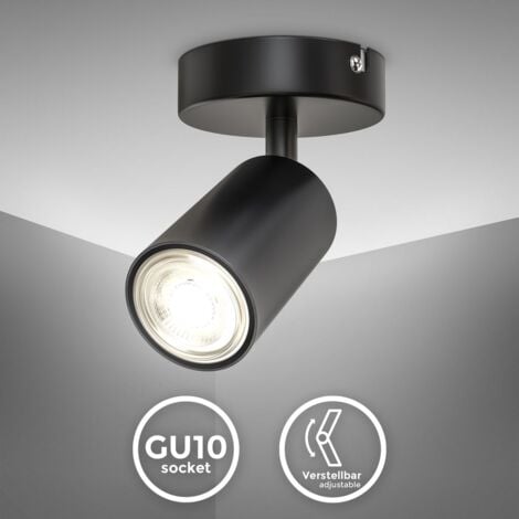 Wandlampe - schwenkbar, GU10 Fassung, max. 9W, schwarz