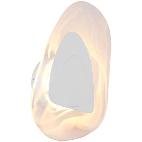 Wandlampe Wandleuchte Schlafzimmerlampe Wolken Design Glas klar H 31,5 cm