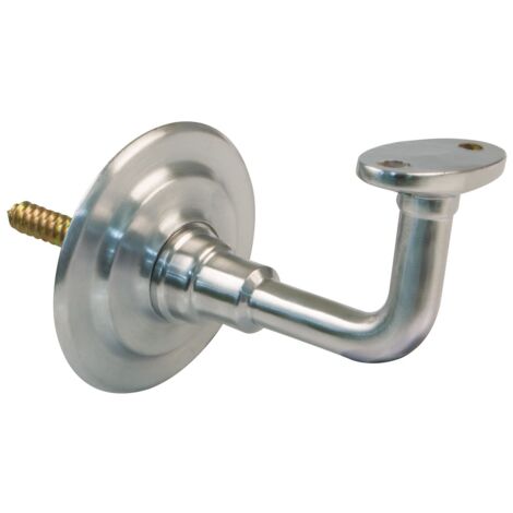 Wandlaufhalter flacher Sattel massiv Messing Handlaufstütze Ø 70mm Grundplatte Messing brüniert