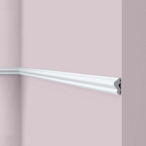 Wandleiste NMC WL12 WALLSTYL Noel Marquet Friesleiste Stuckleiste Zierleiste Zeitloses Klassisches Design weiß 2 m