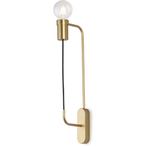Wandleuchte 16X5X50 Goldenes Metall