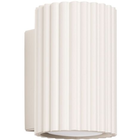 Wandleuchte Aluminium 10 cm hoch Creme GU10 Modern