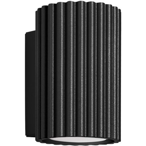 Wandleuchte Aluminium 10 cm hoch Schwarz GU10 Modern