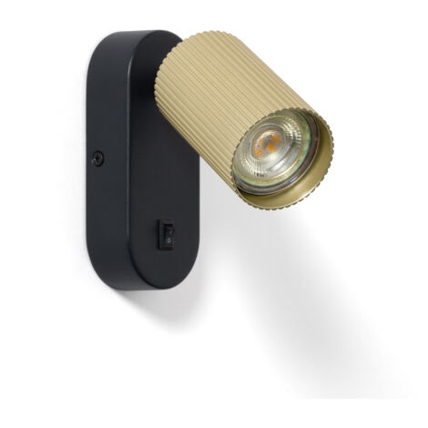 Wandleuchte Aluminium Aritz 1 Strahler Gold