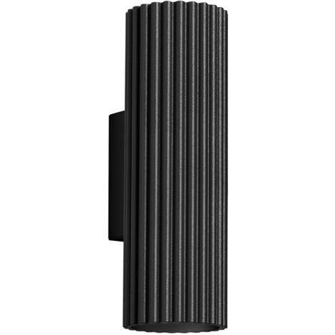 Wandleuchte Aluminium GU10 20 cm hoch Schwarz 2-flammig länglich Modern