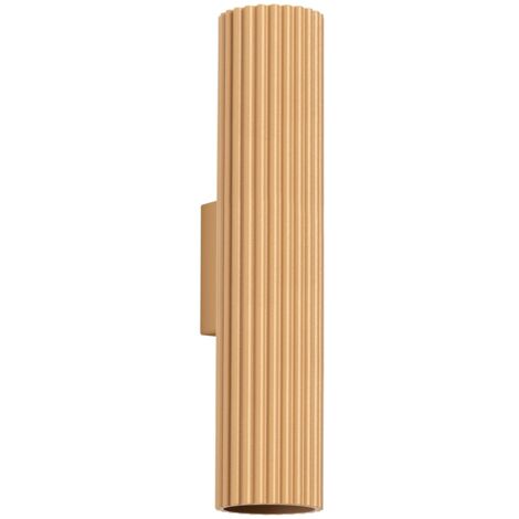 Wandleuchte Aluminium GU10 H: 30 cm in Gold 2-flammig länglich Modern