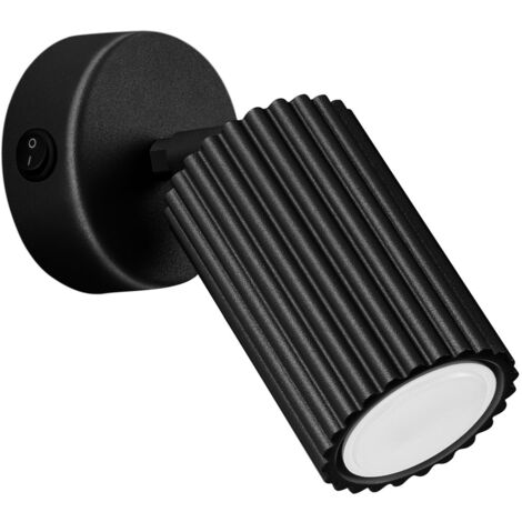 Wandleuchte Aluminium GU10 verstellbar Schwarz Modern Spot Lampe Wand