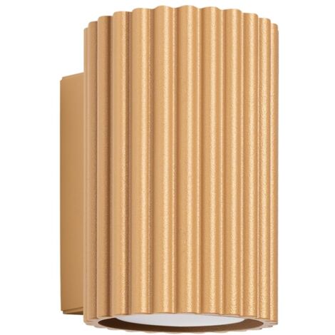 Wandleuchte Aluminium H: 10 cm in Gold GU10 Modern Wandlampe