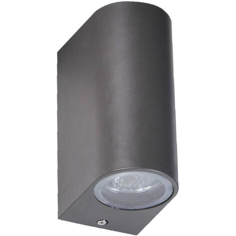 Wandleuchte aus Aluminium Wegleuchte 15,3 x 7 x 10cm Schwarz Wandlampe